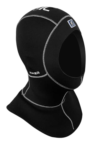 XUKER Neoprene Wetsuit Hood Scuba Diving Hood 5/3mm for Men Women, Diving Cap Surfing Thermal Hood for Kayaking Snorkeling Swimming Sailing Canoeing Water Sports