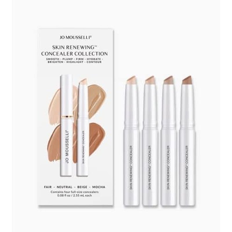Xtreme Lashes Skin Renewing Cream Concealer Collection, Fair, Neutral, Beige, Mocha, 0.08 Fl Oz (Pack of 4), Face Makeup, All Skin Types, Medium Coverage, Hydrates, Protects, and Soothes Skin