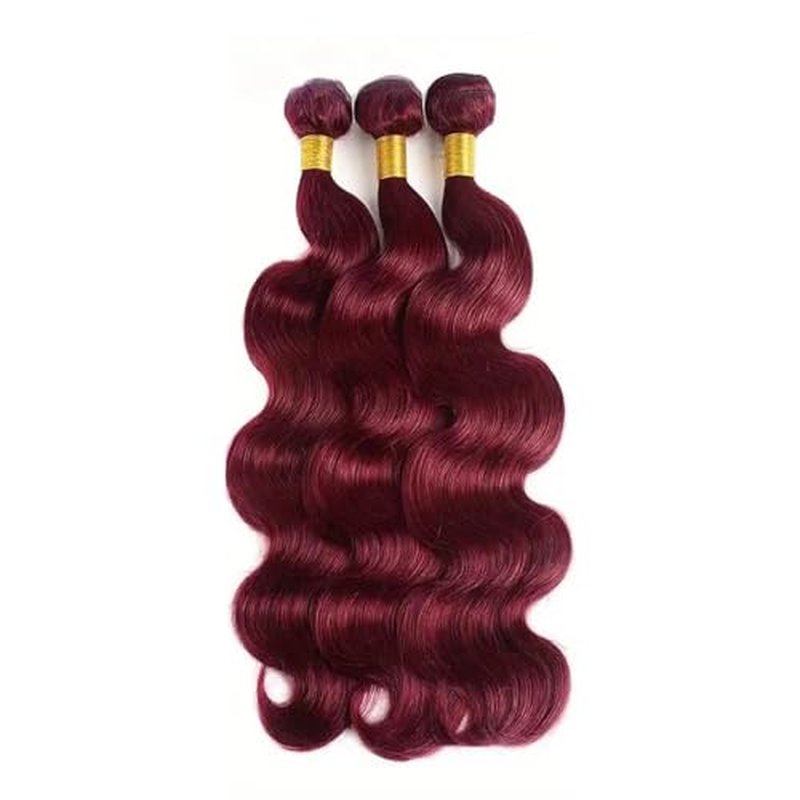 99j Human Hair Bundles Burgundy Body Wave Bundle Unprocessed Brazilian Virgin Human Hair Extensions Burgundy Bundles 26 28 30 Inch