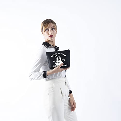 TSOTMO Morticia Addams Dark Forces Zipper Pouch Makeup Bag Horror Goth Queens Gift (DARLING)