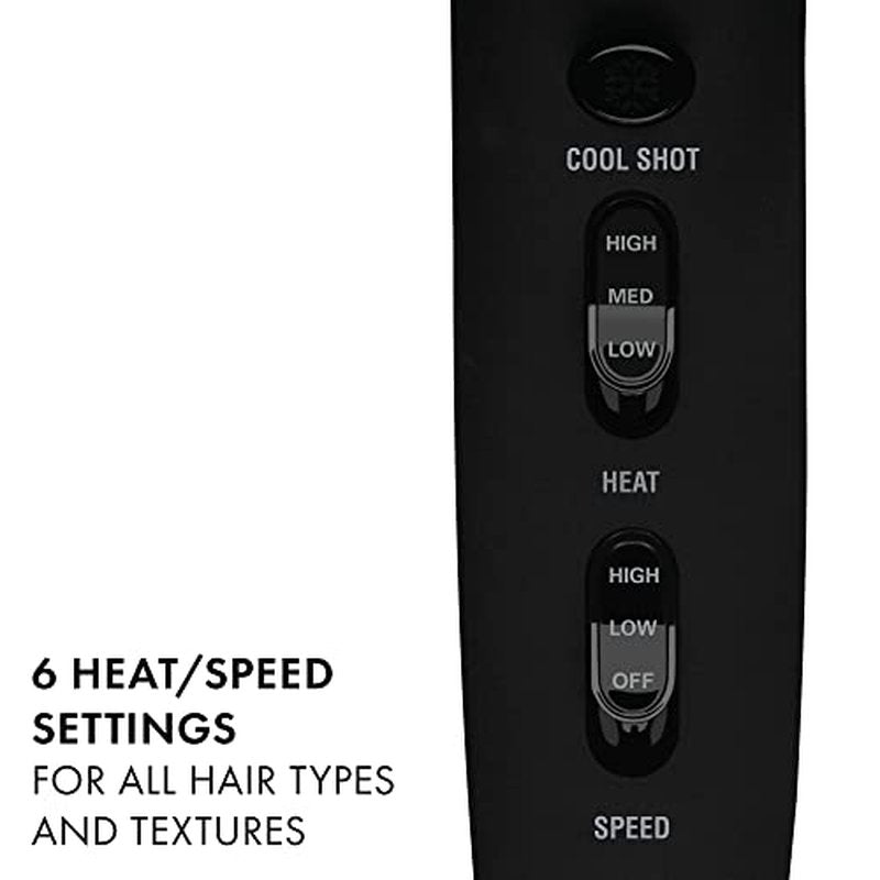 HOT TOOLS Professional Ceramic Rainbow Hair Dryer - Fast Drying Blow Dryer with Quiet Operation and Ion Technology for Long-Lasting and Shinier Hair - 1875 Watts