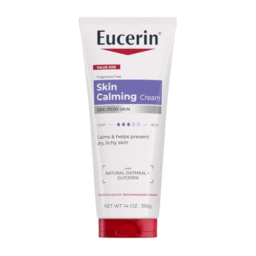 Eucerin Skin Calming Cream - Full Body Lotion for Dry, Itchy Skin, Natural Colloidal Oatmeal Enriched - 14 oz. Tube
