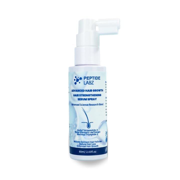 Peptide Hair Growth Serum Spray - Acetyl Tetrapeptide-3 & Biotin | Boost Hair Thickness & Strength