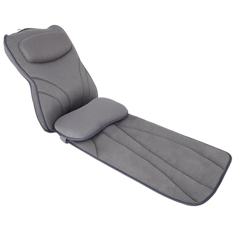 Extra Long Thick Full Body Bath Pillow for Tub with Lumbar Pillow- Luxury 4D Air Mesh Bathtub Pillow with Head, Shoulder & Back Support, Non-Slip Bath Cushion with Suction Cups, Fits All Tubs-Gray