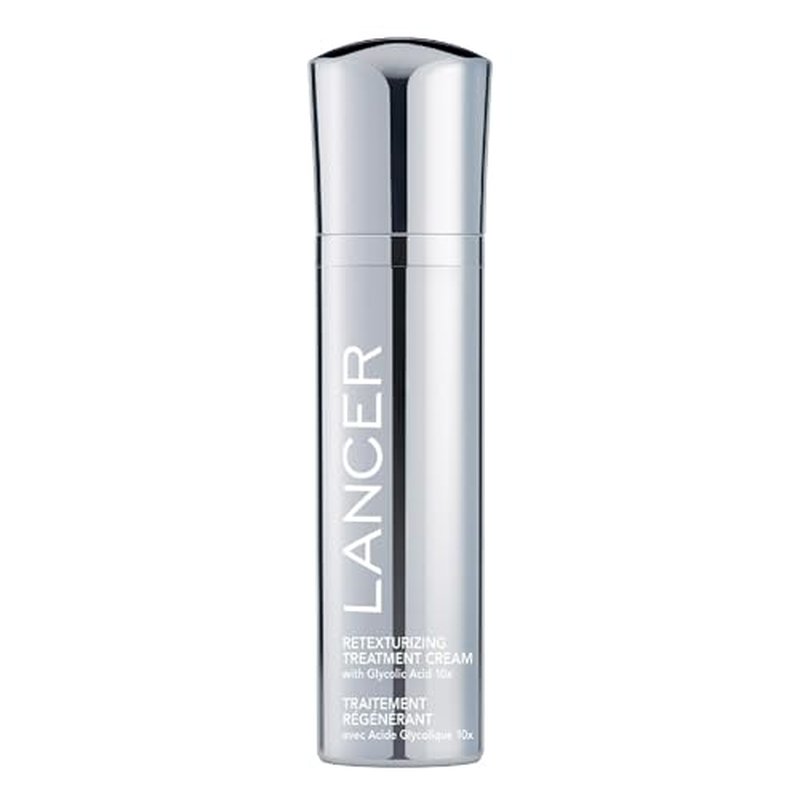 Lancer Skincare Retexturizing Treatment, Daily Moisturizing Cream with 10% Glycolic Acid, 1.7 Fl Oz