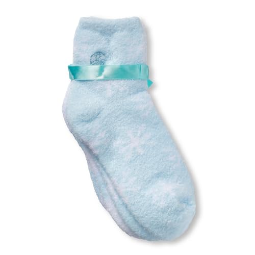 Earth Therapeutics Thera-Soft Aloe/Vitamin E Moisturizing Socks, Baby Blue/Snowflakes: 2 Pairs