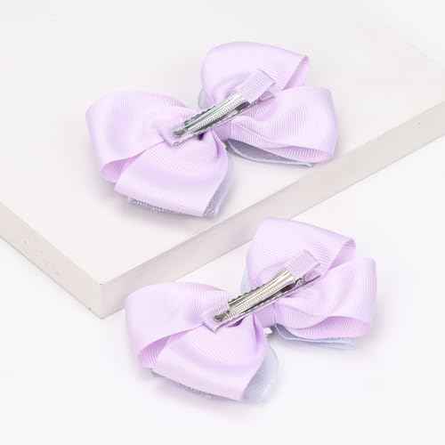 KISZU 4.5 Inch Flower Hair Bows Clips Mermaid Pearl HairPins for Girls Children Teens and Women
