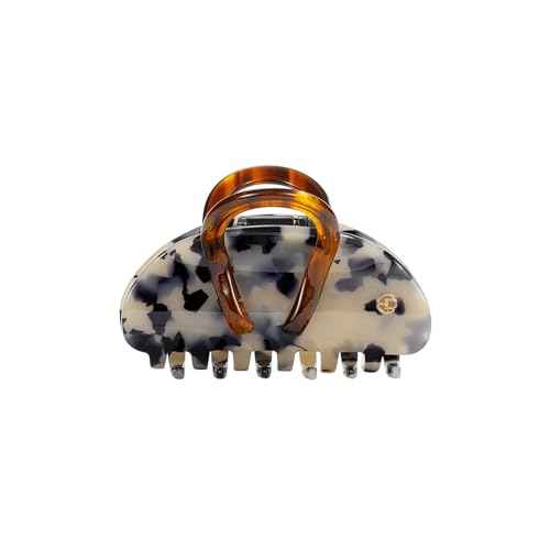 EVITA PERONI Middle Hair Clip, "Vintage Candy" Hair Clips for Women Strong Grip Acetate Shark Claw Clip with Gift Box, Amber