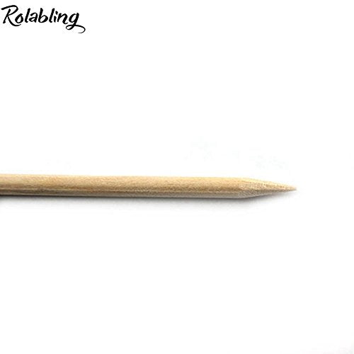 5PCS Orange Sticks for Nails Wooden Cuticle Pusher Sticks Manicure Pedicure Nail Care Rhinestone Picker Tool Non-Toxic,Skin-Safe Wooden Nail Stick