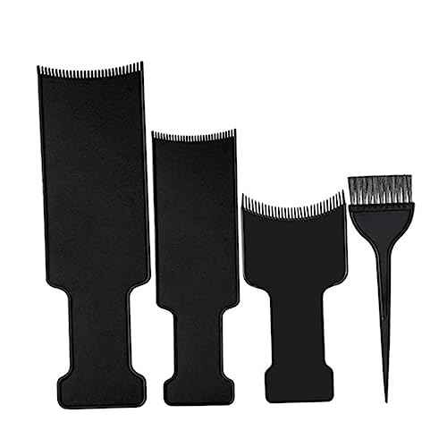 4Pcs Portable Hair Dye Highlighting Boards Hairdressing Tools for Hair Salon Use Black Hair Highlighting Board for Professional and Home Coloring