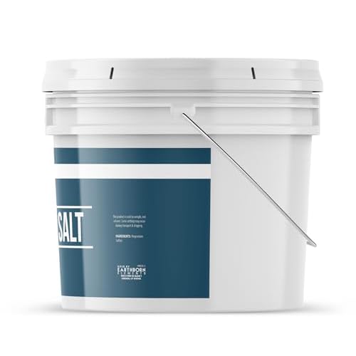 Earthborn Elements Epsom Salt (1 Gallon), Resealable Bucket, Magnesium Sulfate Soaking Solution, All-Natural