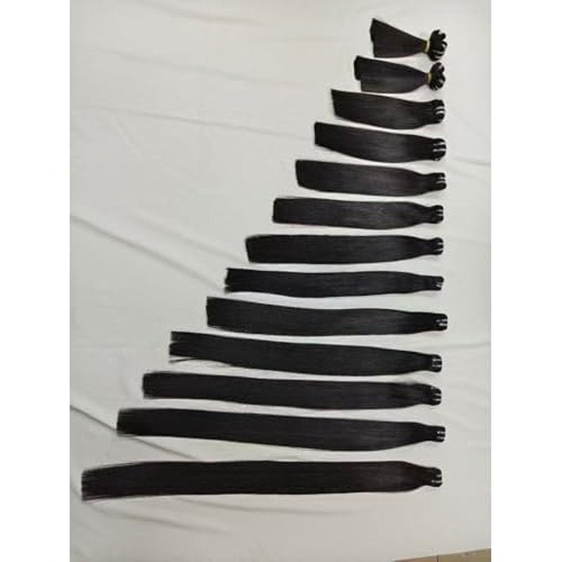 12A Human Hair Bundles 14 16 18 Inch 3 pcs Straight Bundles Human Hair 100% Unprocessed Brazilian Remy Virgin Hair Extensions Raw Quick Weave Sew In Glossy Billion Hair Bundles Natural Black
