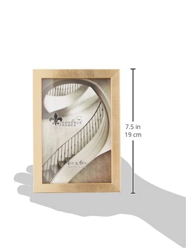 Lawrence Frames 708046 Galvanized Expressions 4x6 Chloe Contemporary Gold Picture Frame