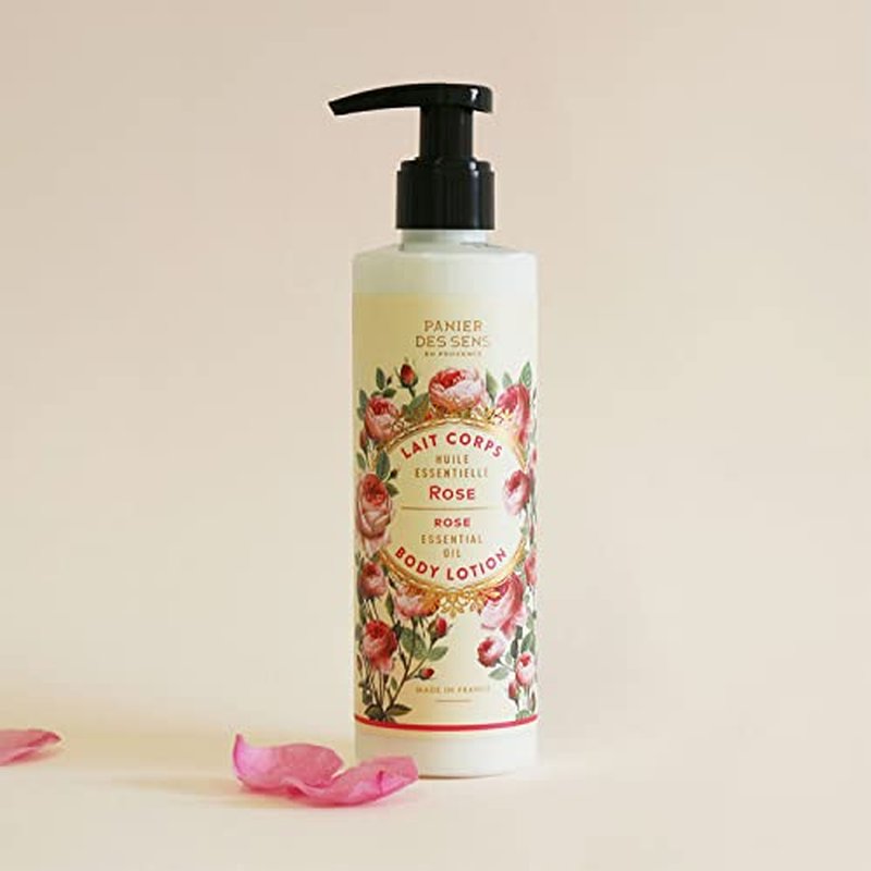 Panier des Sens ? Rose Hand & Body Lotion for Dry Skin - Hydrating Body Cream for Women - Nourishing Fluid Body Moisturizer Shea Butter & Olive Oil - 97% Natural Ingredients Body Care - 8.45 Floz