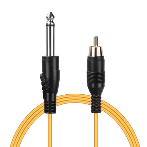 ATOMUS Tattoo RCA Connector Clip Cords Silicone Wire Cord for Motor Machine Power Supply Orange