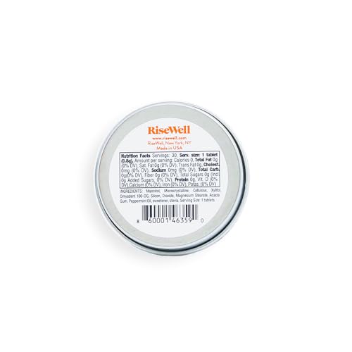 RiseWell a-HA Mint - Xylitol Mints for Dry Mouth - Hydroxyapatite Sugar Free Breath Mints - Promotes Remineralization, On-The-Go Oral Fresh Breath Mint, 30 Count