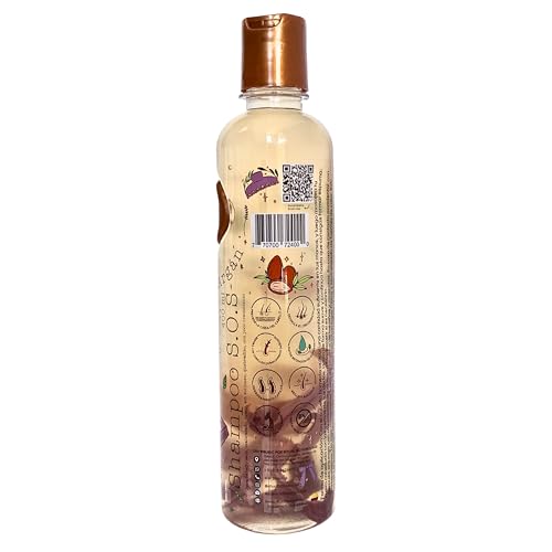 Ritual Botanico Shampoo Ultra Reparador S.O.S de cebolla y Argan,sin sal ni sulfatos, natural, ayuda al crecimiento, repara cuero cabelludo maltratados, seco o con alisados 400ml, Clear
