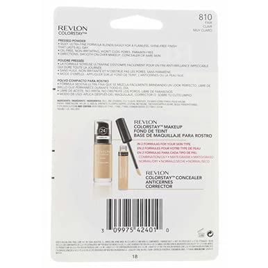 Revlon ColorStay Pressed Powder - Fair 810 | Long-Lasting Matte Finish, 0.3 oz (Pack of 4)