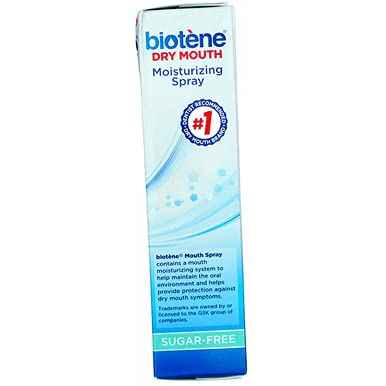 Biotene Gentle Mint Moisturizing Mouth Spray, Sugar-Free, for Dry Mouth and Fresh Breath, 1.5 Fl Oz (Pack of 2)