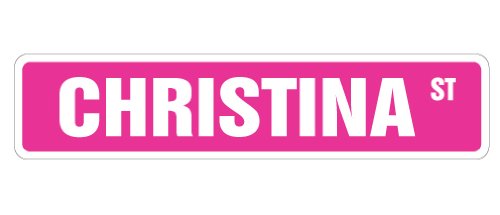 CHRISTNA Street Sign Childrens Name Room Sign | Indoor/Outdoor | 18" Wide