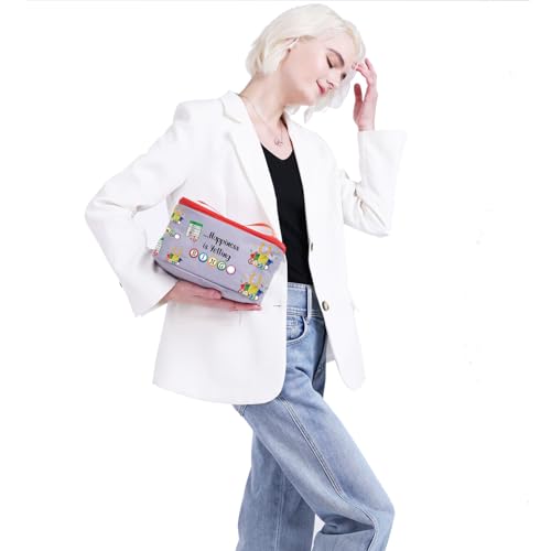 PXTIDY Gambler Cosmetic Case Game Lover Gifts Happiness is Yelling Game Gambling Travel Bag Lucky Game Gift for Lover Mom