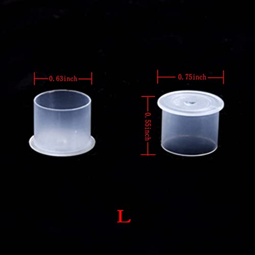 Tattoo Ink Caps Cups with Base,Tattoo Ink Cups Caps 300pcs #11 Small #14 Medium #17 Large Size Pigment Caps Microblading Ink Cups with Base for Tattoo Pigment Ink Tattoo Machine Kits Supplies