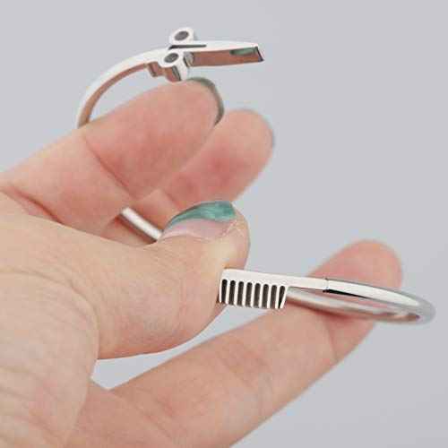 BNQL Hair Stylist Scissor and Comb Bracelet Hair Salon Stylist Thanks Jewelry