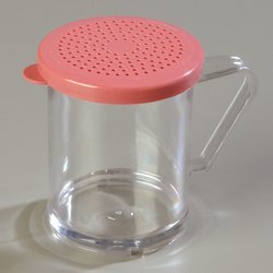 Carlisle FoodService Products Dredge Shaker W/Medium Ground Lid - Rose