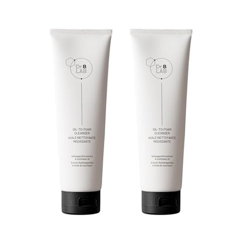 Dr. Brandt Dr. B Lab Oil-to-Foam Cleanser - Gentle, Hydrating, Double Cleansing Formula Removes Dirt, Makeup & Impurities - 4.2 fl oz, Pack of 2