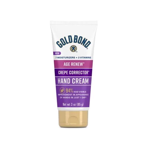 Gold Bond Age Renew Crepe Corrector Hand Cream, Replenishing & Smoothing Formula, 3 oz.