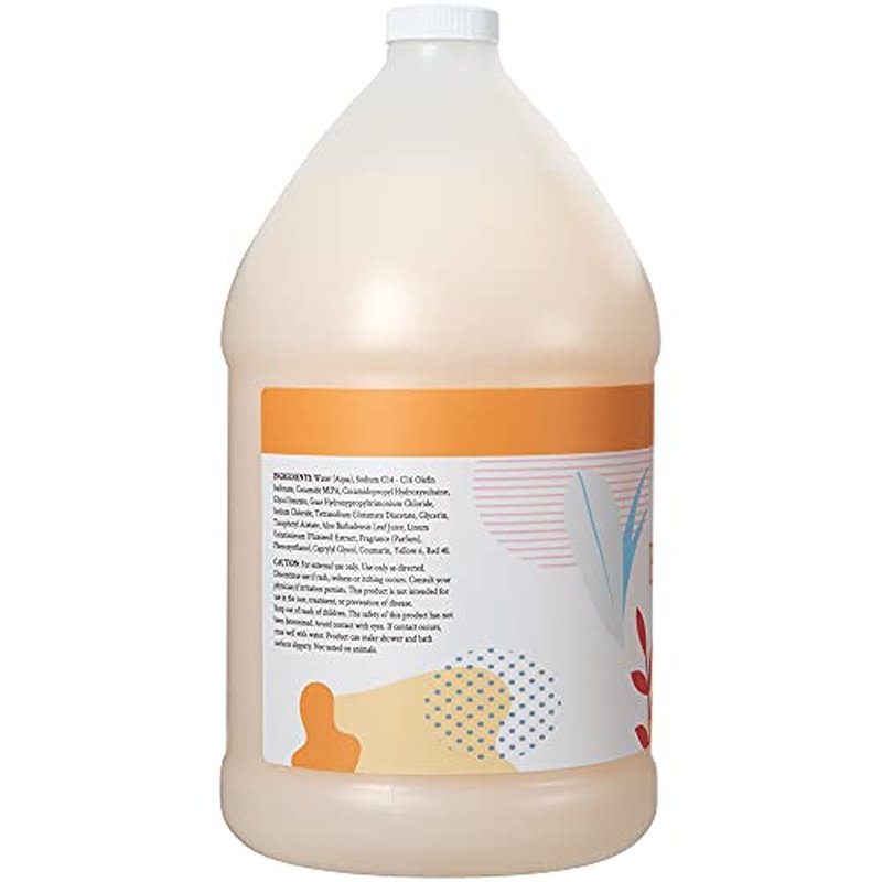 Ginger Lily Farms Botanicals Nourishing Body Wash, Coco Mango, 100% Vegan & Cruelty-Free, Coconut Mango Scent, 1 Gallon Refill 128 Ounce (Pack of 4)