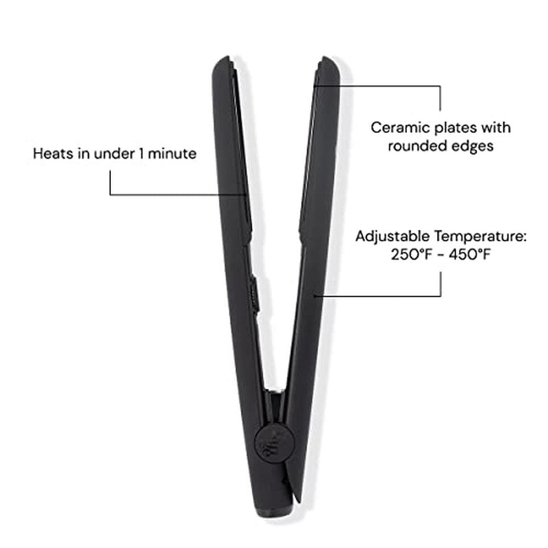 L'ANGE HAIR Le Ceramique 1-Pass Flat Iron Hair Straightener | Fast Heating Ceramic Flat Iron | Best Hot Tools Professional Hair Straightener to Lock in Moisture & Shine | (Black)