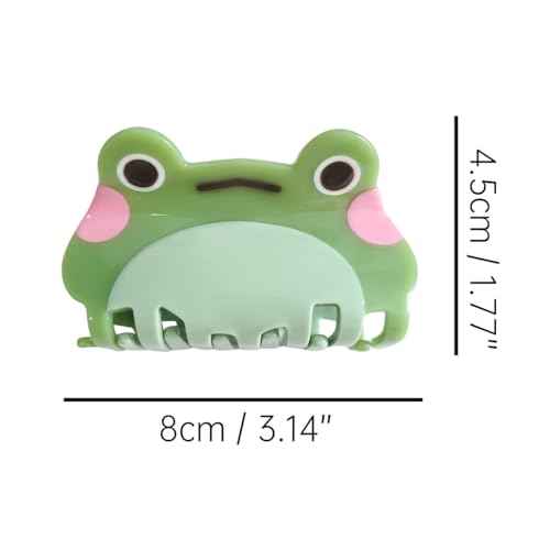 Novelty Small Green Frog Hair Clip,Acetate Hair Claw,Small Hair Clips for Women