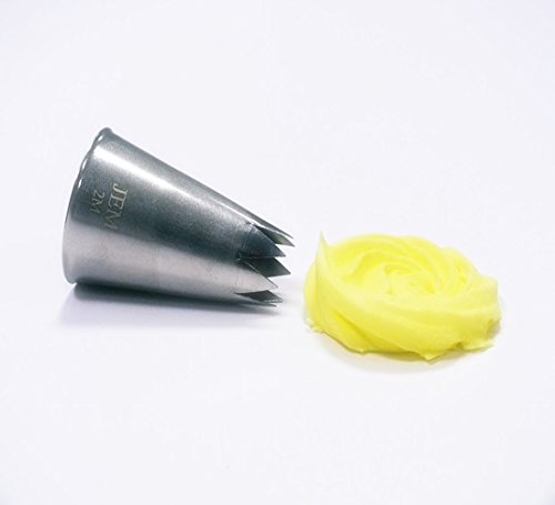 JEM Medium Open Star Savoy Piping Nozzle, Decorating Tip, #2M