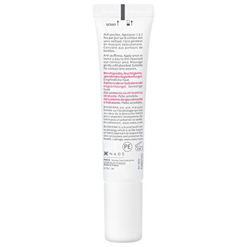 Bioderma - Eye Gel - Sensibio - Moisturizing and Visibly Reduces Fine Lines - Skin Soothing - Eye Gel for Sensitive Skin
