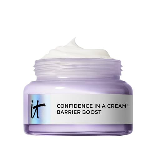 IT Cosmetics Confidence in a Cream Barrier Boost - Skin Barrier Repair Daily Face Moisturizer - Clinically Smoother, Softer Skin After 1 Use - Fragrance-Free, 100HR Hydration with Ceramide