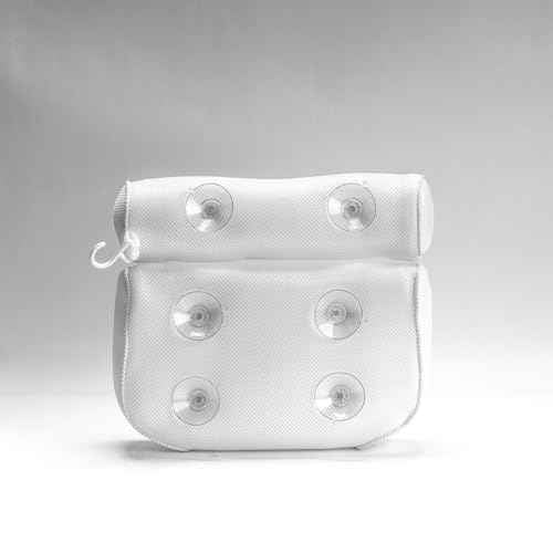 Empava Luxury Bath Pillows for Tub, Bathtub Pillow with Neck, Head, Shoulder and Back Support, Anti-Slip Suction Cups, 4D Mesh Soft Spa Bath Tub Pillow Headrest, Extra Thick, Soft and Quick Dry, White