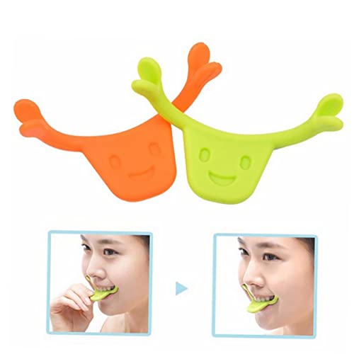 FRCOLOR 2pcs Smile Trainer Silicone Mouth Stretching Lifting Tool for Facial Muscles Edible Silicone Smile Brace for Daily Use
