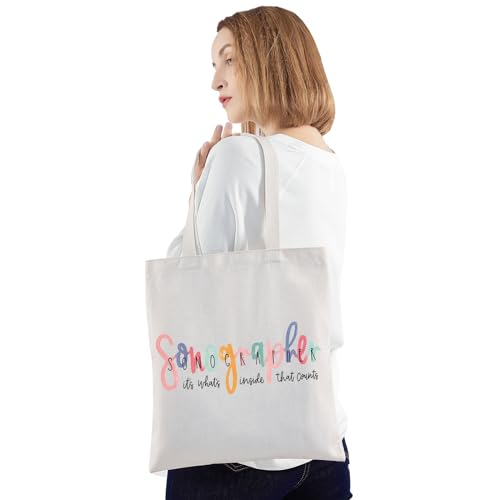 JNIAP Sonographer Makeup Bag Sonographer Gifts Ultrasound Tech Gifts Radiologist Zipper Bag Radiology Graduation Gift (Sonographer TG)