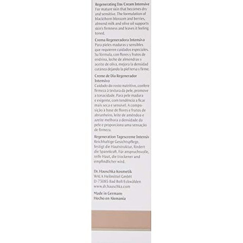 Dr. Hauschka Regenerating Day Cream Intensive, rich facial skin care, helps fortify the skin's structure and promote firmness, 1.3 Fl Oz