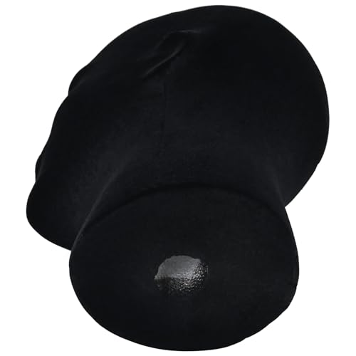 2 Pack Black Mannequin Head Stand, Velvet Male Manikin Head Wig Stand, Foam Head for Wigs, Hats, Glasses, Masks