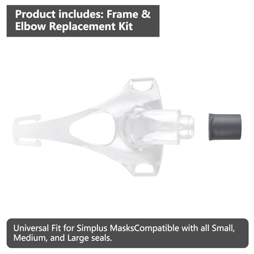Easy Frame & Elbow Replacement Kit for F&P Simplus CPAP Mask ? Fits Small, Medium, Large Seals ? 360¡Æ Rotating Elbow, Quick Release, Compatible with Fisher & Paykel Full Face CPAP Masks