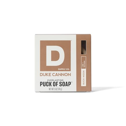 Duke Cannon Supply Co. Puck Soap Bundle ? Men¡¯s Hydrating Rounded Bar Soap with Masculine Scents for All Skin Types, Buck Moon, 5 oz (6 Pack)