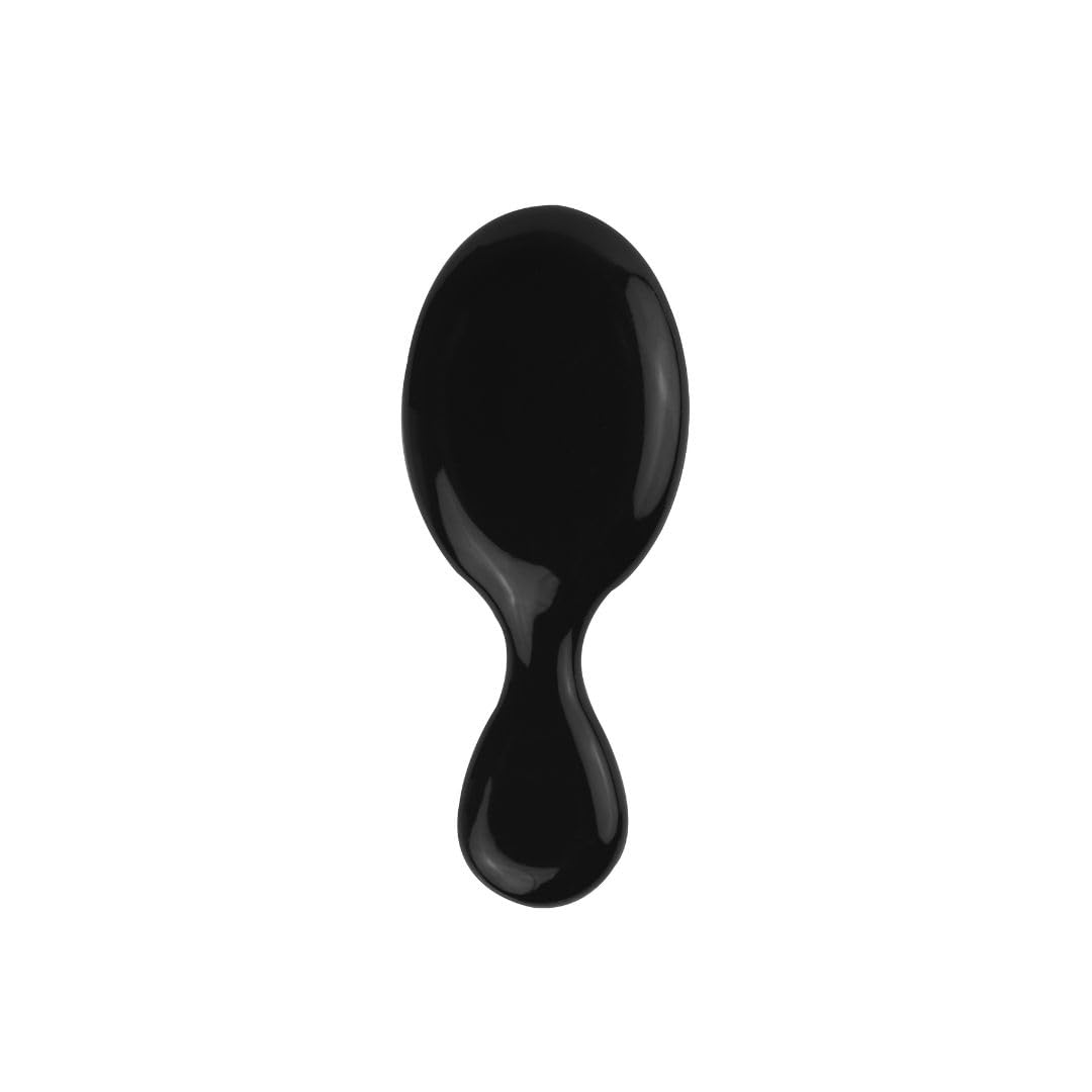 Detangling Brush - Mini Wet & Dry Hair Brush for Tangle-Free Styling | Soft Flexible Bristles for All Hair Types - Black