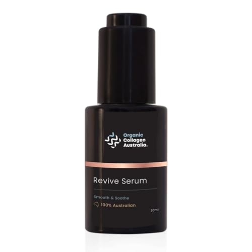 Organic Collagen Australia Revive Serum ? Hydrating Face Serum with Hydrolyzed Collagen, Aloe Vera, Pine Bark Extract & Vitamin C ? Smooths Fine Lines, Nourishes, & Softens Skin (1 oz)
