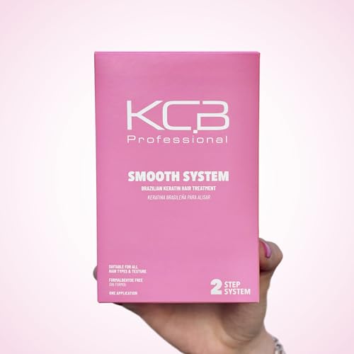 Smooth System, 2 Steps Brazilian Keratin Hair Treatment for Smoothing and Hair Frizz Control, Complex Blowout, Straightening, All Hair Types, Formaldehyde Free, 3.38 Fl oz / 100ml Kit