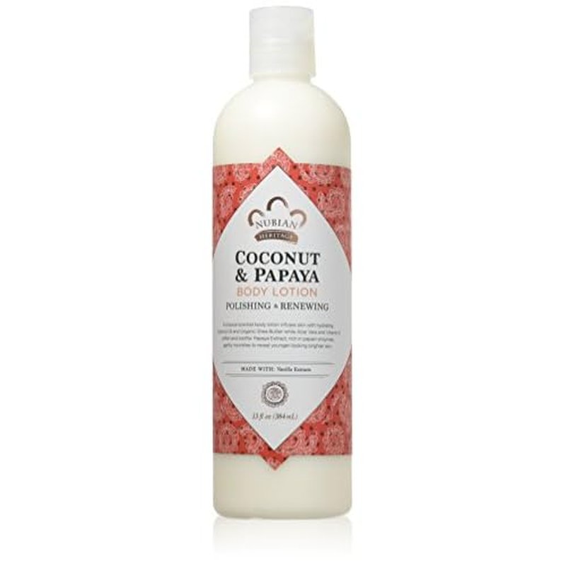 Nubian Heritage Body Lotion, Coconut and Papaya, 13 Fl Oz