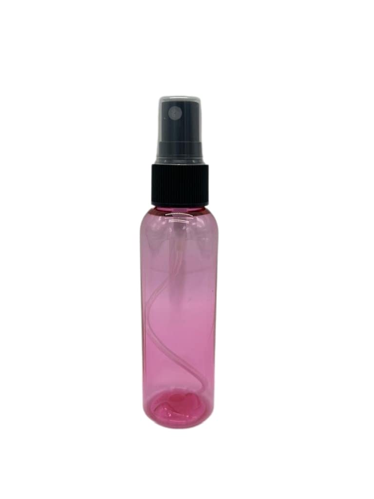 Natural Farms 2 oz Pink Cosmo Plastic Spray Bottles -12 Pack Empty Spray Bottle Refillable - BPA Free - Essential Oils - Aromatherapy | Black Fine Mist Sprayers with Dust Caps - Made in the USA