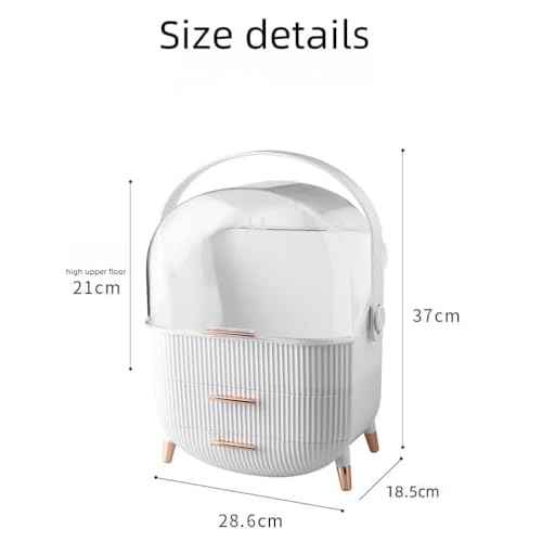 Egg Makeup Organizer, Egg Shape(Oval) Makeup Storage Box Countertop Portable Vanity Cosmetics Organizer