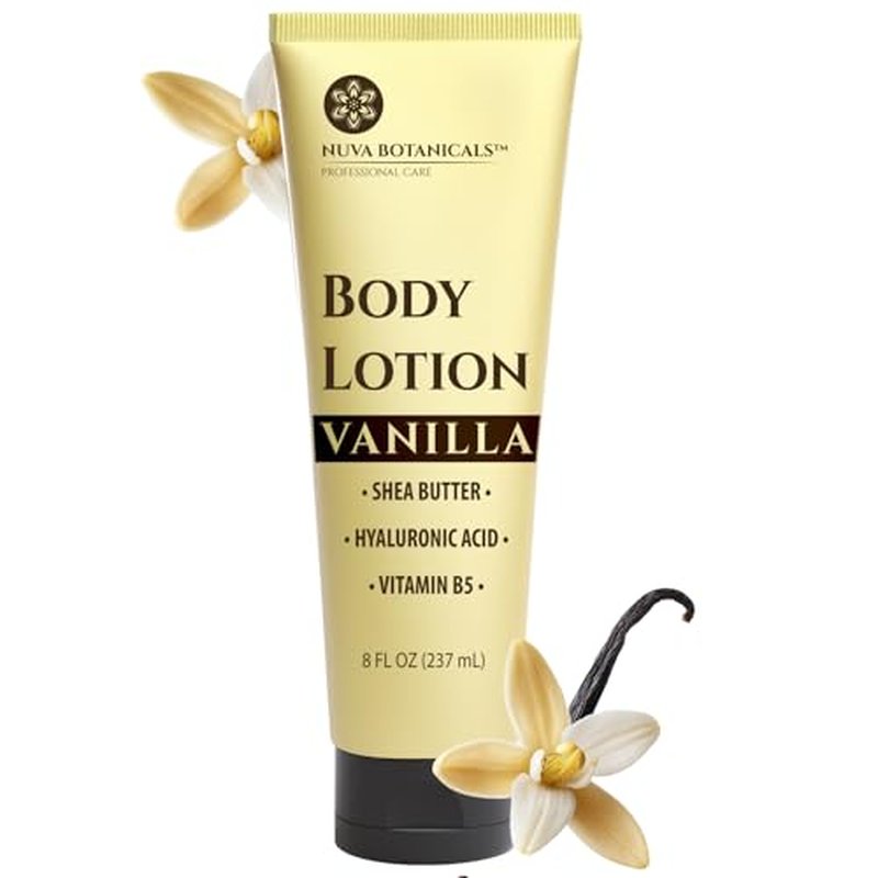 Vanilla Body Lotion for Women Dry Skin - Vanilla Lotion for Women with Hyaluronic Acid - Body Cream for Women with Shea Butter - Moisturizing and Hydrating Vanilla Body Care (8 fl oz)